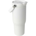Vaso con aislamiento al vacío de cobre de acero inoxidable reciclado certificado RCS de 900 ml y con tapa de doble función "Bronx"