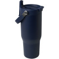 Vaso con aislamiento al vacío de cobre de acero inoxidable reciclado certificado RCS de 900 ml y con tapa de doble función "Bronx"