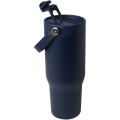 Vaso con aislamiento al vacío de cobre de acero inoxidable reciclado certificado RCS de 900 ml y con tapa de doble función "Bronx"