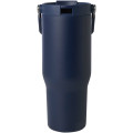 Vaso con aislamiento al vacío de cobre de acero inoxidable reciclado certificado RCS de 900 ml y con tapa de doble función "Bronx"