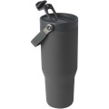 Vaso con aislamiento al vacío de cobre de acero inoxidable reciclado certificado RCS de 900 ml y con tapa de doble función "Bronx"