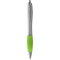 Bolígrafo plateado con empuñadura de color “Nash”