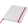 Libreta A5 blanca con cinta de color "Spectrum"