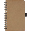 Libreta de tamaño A6 de cartón reciclado con espiral y papel de piedra "Cobble"
