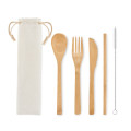 SETSTRAW Set de cubiertos de bambú