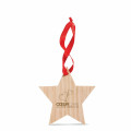 WOOSTAR Estrella de madera colgante