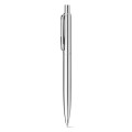 SILVERIO. Bolígrafo de acero inoxidable con cuerpo brillante y clip