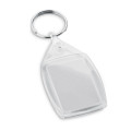 LIME. Llavero de poliestireno transparente con forma rectangular