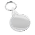 BOLING. Llavero de poliestireno transparente con forma circular