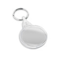 BOLING. Llavero de poliestireno transparente con forma circular