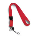 ANQUETIL. Lanyard de poliéster con mosquetón metálico
