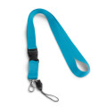 ANQUETIL. Lanyard de poliéster con mosquetón metálico
