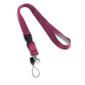 ANQUETIL. Lanyard de poliéster con mosquetón metálico
