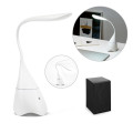 GRAHAME. Lámpara de escritorio portátil con altavoz y 5h de autonomía, fabricada en ABS reciclado (100% rABS)