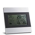 DENE. Estación meteorológica de sobremesa con pantalla LCD de aluminio y ABS