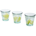 Juego de tres piezas de vidrio reciclado de 250ml Copa