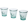 Juego de tres piezas de vidrio reciclado de 250ml Copa