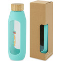 Botella de vidrio borosilicato con agarre de silicona de 600 ml  "Tidan"