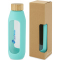 Botella de vidrio borosilicato con agarre de silicona de 600 ml  "Tidan"