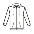 THC AMSTERDAM WH. Sudadera unisex con cremallera y capucha