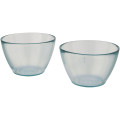 Set de 2 recipientes de vidrio reciclado "Cuenc"