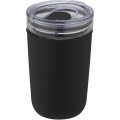 Vaso de vidrio de 420 ml con pared exterior de plástico reciclado "Bello"