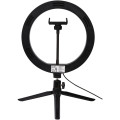 Aro de luz para selfies y vlogging con soporte para teléfono y trípode "Studio"