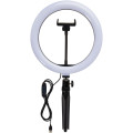 Aro de luz para selfies y vlogging con soporte para teléfono y trípode "Studio"