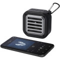 Altavoz solar Bluetooth IPX5 de 3W con mosquetón en plástico reciclado con certificación RCS "Solo" 
