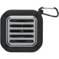 Altavoz solar Bluetooth IPX5 de 3W con mosquetón en plástico reciclado con certificación RCS "Solo" 