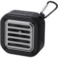 Altavoz solar Bluetooth IPX5 de 3W con mosquetón en plástico reciclado con certificación RCS "Solo" 