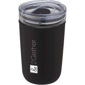 Vaso de vidrio de 420ml con pared exterior de plástico reciclado "Bello"