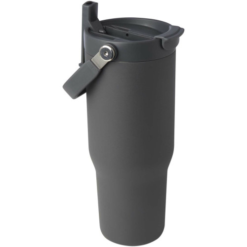 Vaso con aislamiento al vacío de cobre de acero inoxidable reciclado certificado RCS de 900 ml y con tapa de doble función "Bronx"