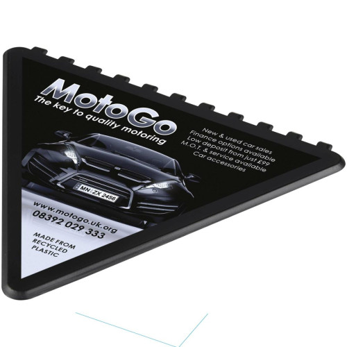 Frosty triangular recycled plastic ice scraper
