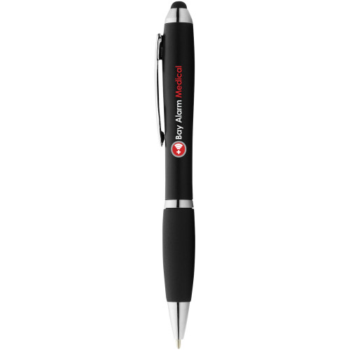 Bolígrafo stylus de color con empuñadura negra "Nash"