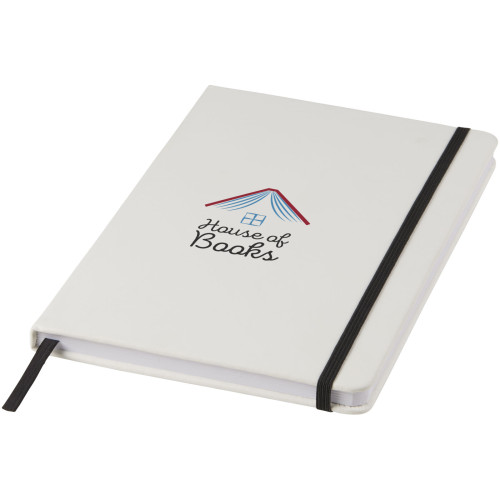 Libreta A5 blanca con cinta de color "Spectrum"