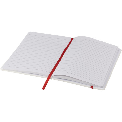 Libreta A5 blanca con cinta de color "Spectrum"