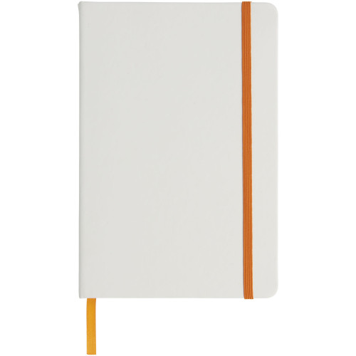 Libreta A5 blanca con cinta de color "Spectrum"