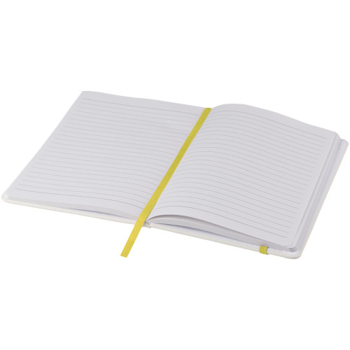 Libreta A5 blanca con cinta de color "Spectrum"