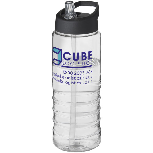 Bidón deportivo con tapa con boquilla de 750 ml H2O Active® "Treble "