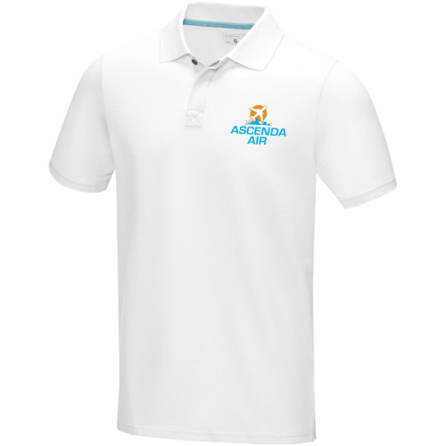 Polo orgánico de manga corta para hombre "Graphite"