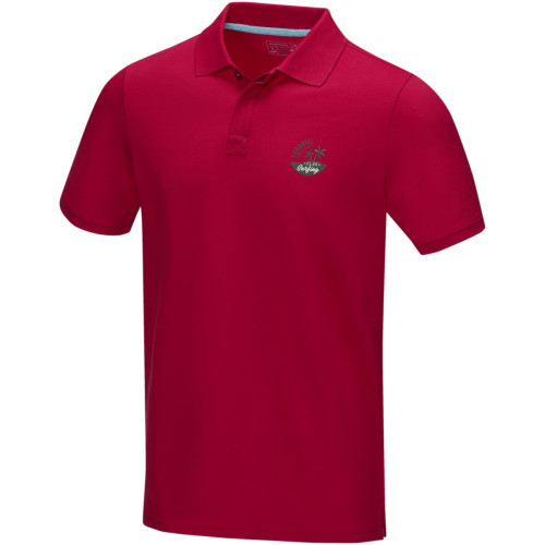Polo orgánico de manga corta para hombre "Graphite"