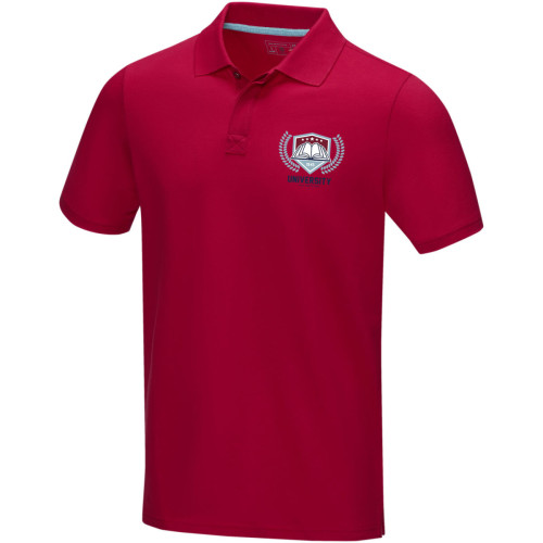 Polo orgánico de manga corta para hombre "Graphite"