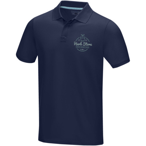 Polo orgánico de manga corta para hombre "Graphite"