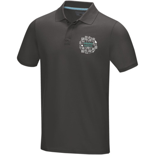 Polo orgánico de manga corta para hombre "Graphite"