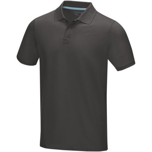 Polo orgánico de manga corta para hombre "Graphite"