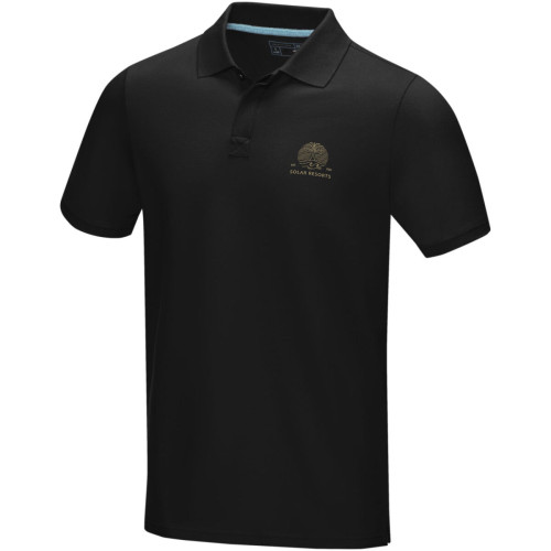 Polo orgánico de manga corta para hombre "Graphite"