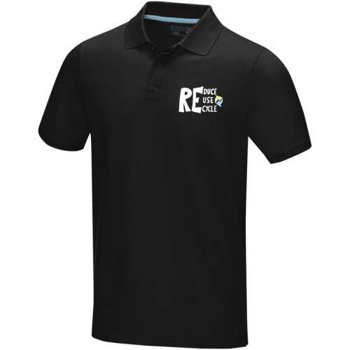 Polo orgánico de manga corta para hombre "Graphite"