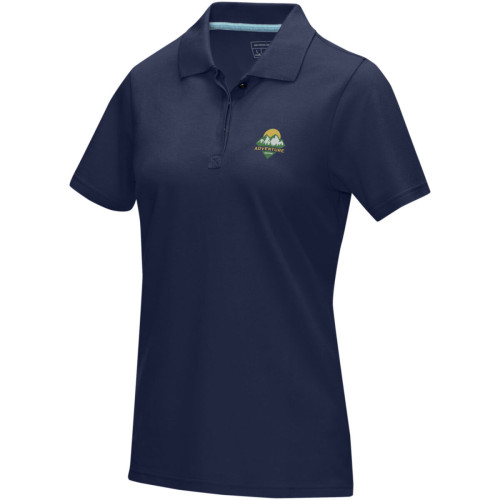 Polo orgánico de manga corta para mujer "Graphite"