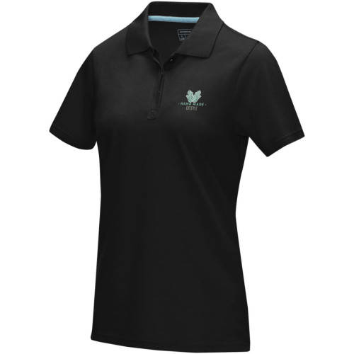 Polo orgánico de manga corta para mujer "Graphite"